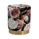 Пуфик La Perla Flowers (84608) | Фотогалерея товарів | Вілла Ванілла Пуфик La Perla Flowers від виробника Home4You, артикул (84608)|Завнішній вигляд|Офіційний імпортер ➜ Вілла Ванілла