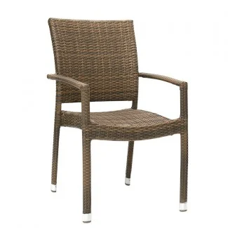 Стілець з підлокітниками Wicker Cappuccino