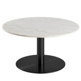 Кавовий столик Corby Marble White D80 Black (AC20133) | Завнішній вигляд | Вілла Ванілла Кавовий столик Corby Marble White D80 Black від виробника Home4You, артикул (AC20133)|Світлини товарів|Офіційний імпортер ➜ Вілла Ванілла