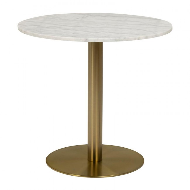 Круглий стіл Corby Marble White D80 Brass від виробника Home4You, артикул (AC21464)|Світлини товарів|Офіційний імпортер ➜ Вілла Ванілла