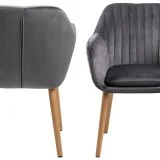 Обіднє крісло Emilia Oak Dark Grey (AC71831) | Завнішній вигляд | Вілла Ванілла Обіднє крісло Emilia Oak Dark Grey від виробника Home4You, артикул (AC71831)|Фото в інтерьєрі|Офіційний імпортер ➜ Вілла Ванілла