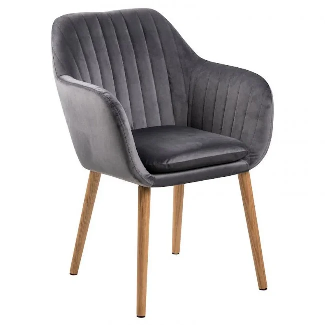 Обіднє крісло Emilia Oak Dark Grey (AC71831) | Завнішній вигляд | Вілла Ванілла Обіднє крісло Emilia Oak Dark Grey від виробника Home4You, артикул (AC71831)|Фото в інтерьєрі|Офіційний імпортер ➜ Вілла Ванілла