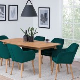 Обіднє крісло Emilia Oak Bottle Green (AC71833) | Фотогалерея товарів | Вілла Ванілла Обіднє крісло Emilia Oak Bottle Green від виробника Home4You, артикул (AC71833)|Фото в інтерьєрі|Офіційний імпортер ➜ Вілла Ванілла