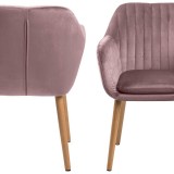 Обіднє крісло Emilia Oak Dusty Rose (AC74716) | Фото товару | Вілла Ванілла Обіднє крісло Emilia Oak Dusty Rose від виробника Home4You, артикул (AC74716)|Фото товару|Офіційний імпортер ➜ Вілла Ванілла