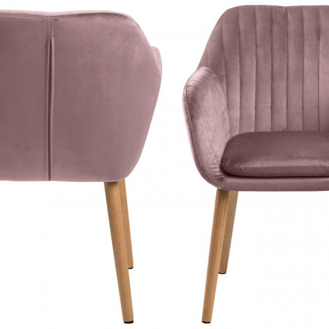 Обіднє крісло Emilia Oak Dusty Rose (AC74716) | Фото товару | Вілла Ванілла Обіднє крісло Emilia Oak Dusty Rose від виробника Home4You, артикул (AC74716)|Фото товару|Офіційний імпортер ➜ Вілла Ванілла