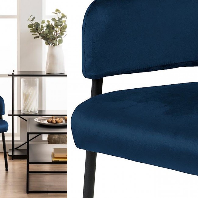 Лаунж-крісло Lima Dark Blue від виробника Home4You, артикул (AC92647)|Світлини товарів|Офіційний імпортер ➜ Вілла Ванілла