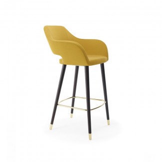 Барне крісло Club 2484 Mustard Yellow / Black