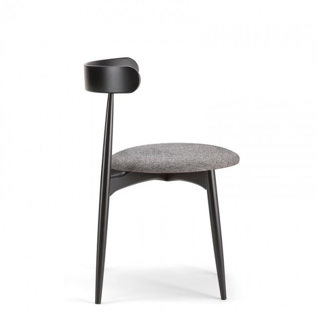 Стілець Frisbee 2431 Grey/Black (2431.111SE RAL9017) від Cizeta | Детальний огляд | Villa Vanilla