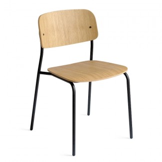 Стілець Daily 1 Black Natural Oak
