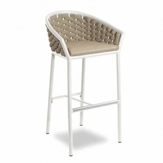 Барний стілець Dub White Beige
