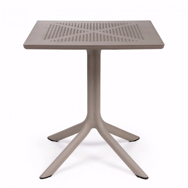 Пластиковий стіл Clip 70 Tortora від виробника Nardi, артикул (40084.10.000)|Фото в інтерьєрі|Офіційний імпортер ➜ Вілла Ванілла