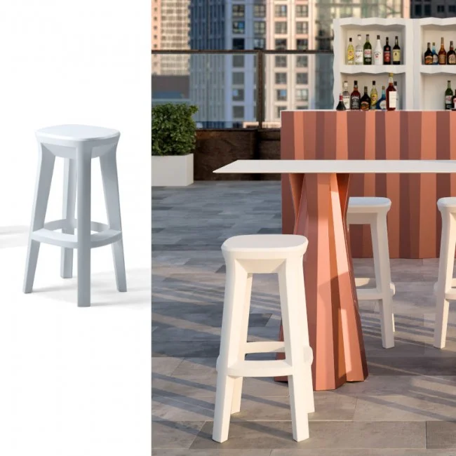Барний табурет Frozen Square Stool 6342 N2 Ashen від виробника Plust, артикул (6342N2)|3D-моделі|Офіційний імпортер ➜ Вілла Ванілла