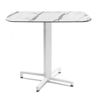 Стіл Domino Folding 70x70 White Marble
