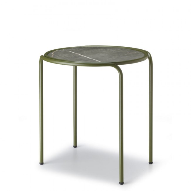 Кавовий столик DRESS CODE HPL 2742 Olive Green Black Sahara Marble (2742VD-575) від S•CAB | Детальний огляд | Villa Vanilla