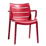 Каталог фото | Крісло Sunset 2329 Rosso Geranio (232942) - Вуличні крісла для кафе S•CAB | Вілла Ванілла