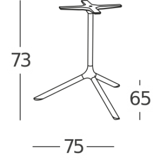 Обідній стіл 85x85 Tripé 5006 Corten