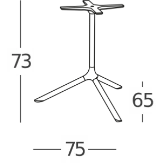 Обідній стіл D70 Tripé 5006 Grit Effect