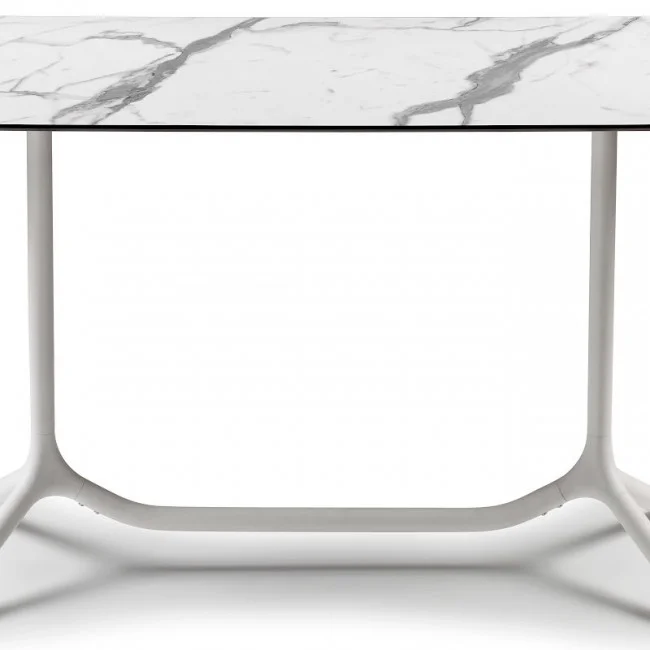 Обідній стіл 160x80 Tripé Double 5007 White Marble від виробника S•CAB, артикул (5007VB-5564-572)|Фотогалерея товарів|Офіційний імпортер ➜ Вілла Ванілла