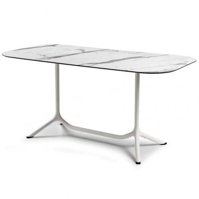 Обідній стіл 160x80 Tripé Double 5007 White Marble від виробника S•CAB, артикул (5007VB-5564-572)|Фотогалерея товарів|Офіційний імпортер ➜ Вілла Ванілла